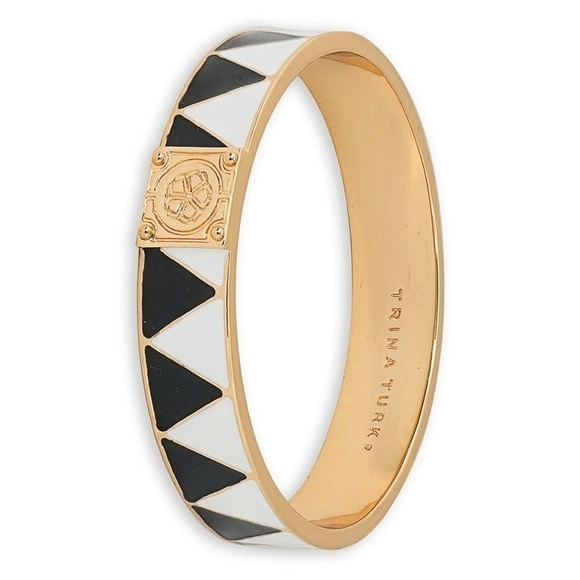 💕TRINA TURK💕 Zig Zag Enamel Bangle Bracelet - Picture 3 of 3